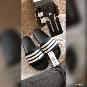 Adidas slides on sandals